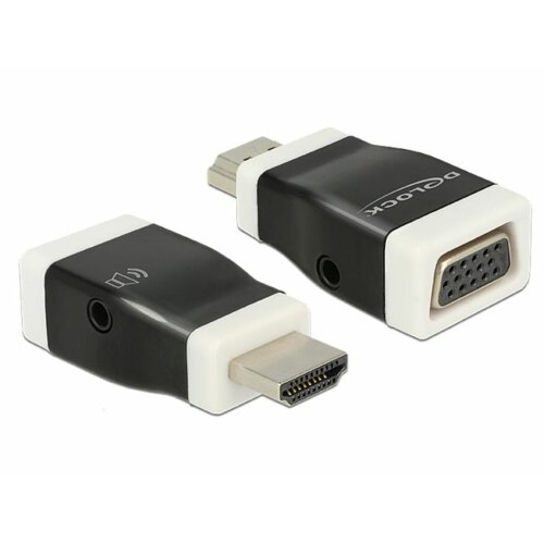 DELOCK Adapter HDMI VGA/Jack 3.5 mm ceny i opinie w Media Expert