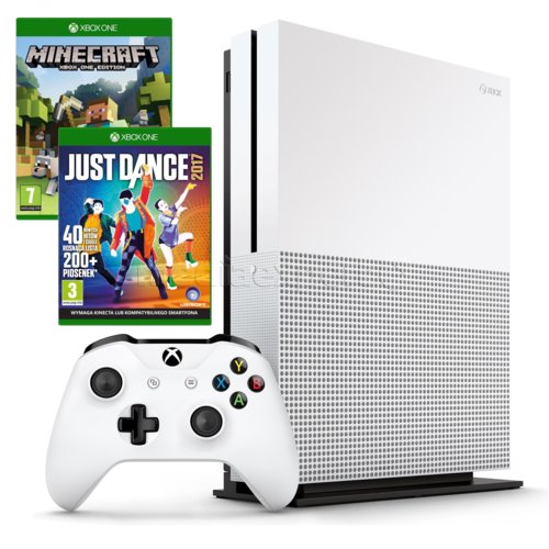 Microsoft Xbox One S 500gb Kontroler Kinect Gra Minecraft Gra Just Dance 2017 6m Live Gold Konsola Ceny I Opinie W Media Expert - plyta roblox na xbox 360