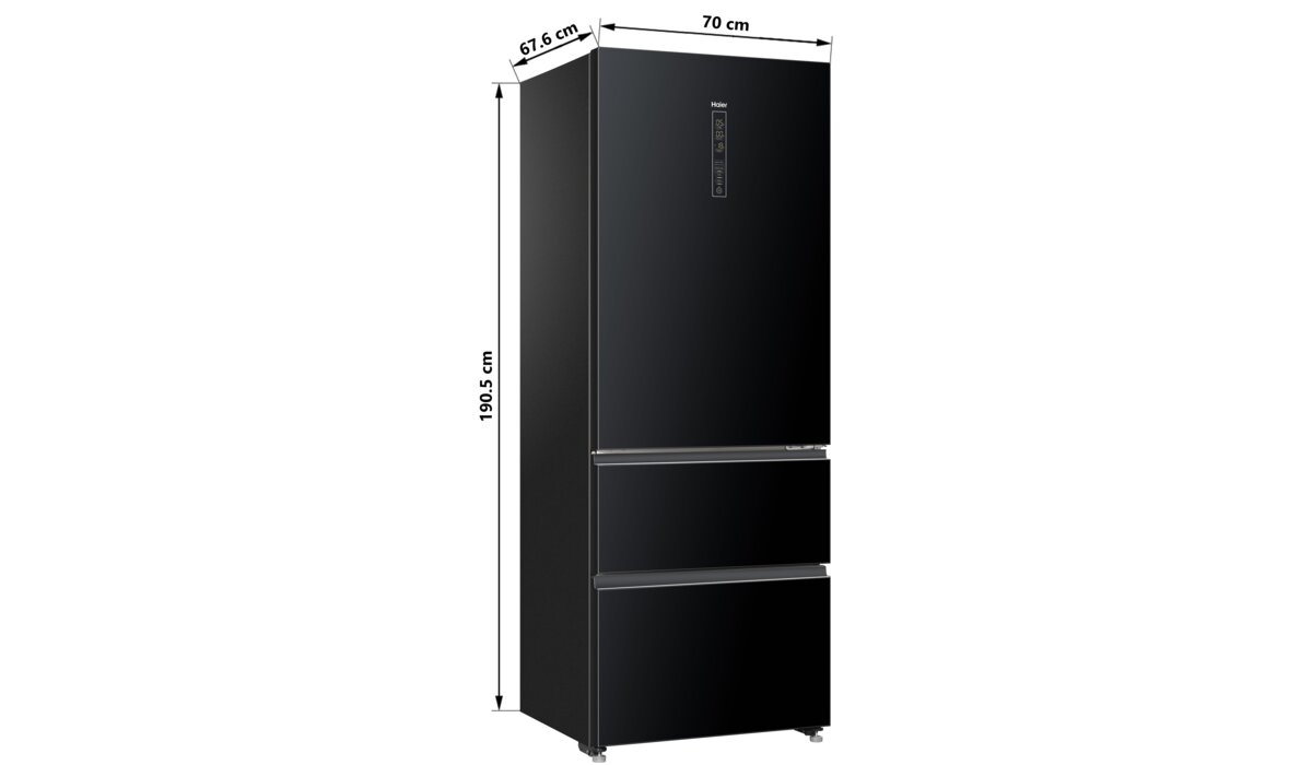 HAIER A3FE742CGBJ Nofrost Czarna 3D Lodówka - ceny i opinie w Media Expert