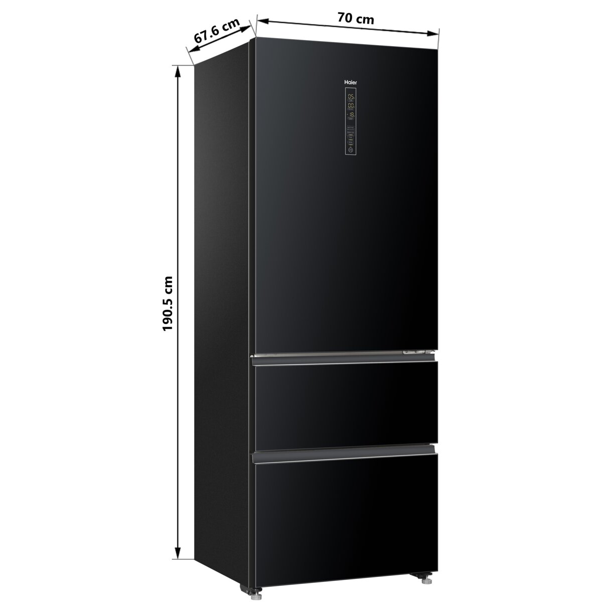 HAIER A3FE742CGBJ Nofrost Czarna 3D Lodówka - ceny i opinie w Media Expert