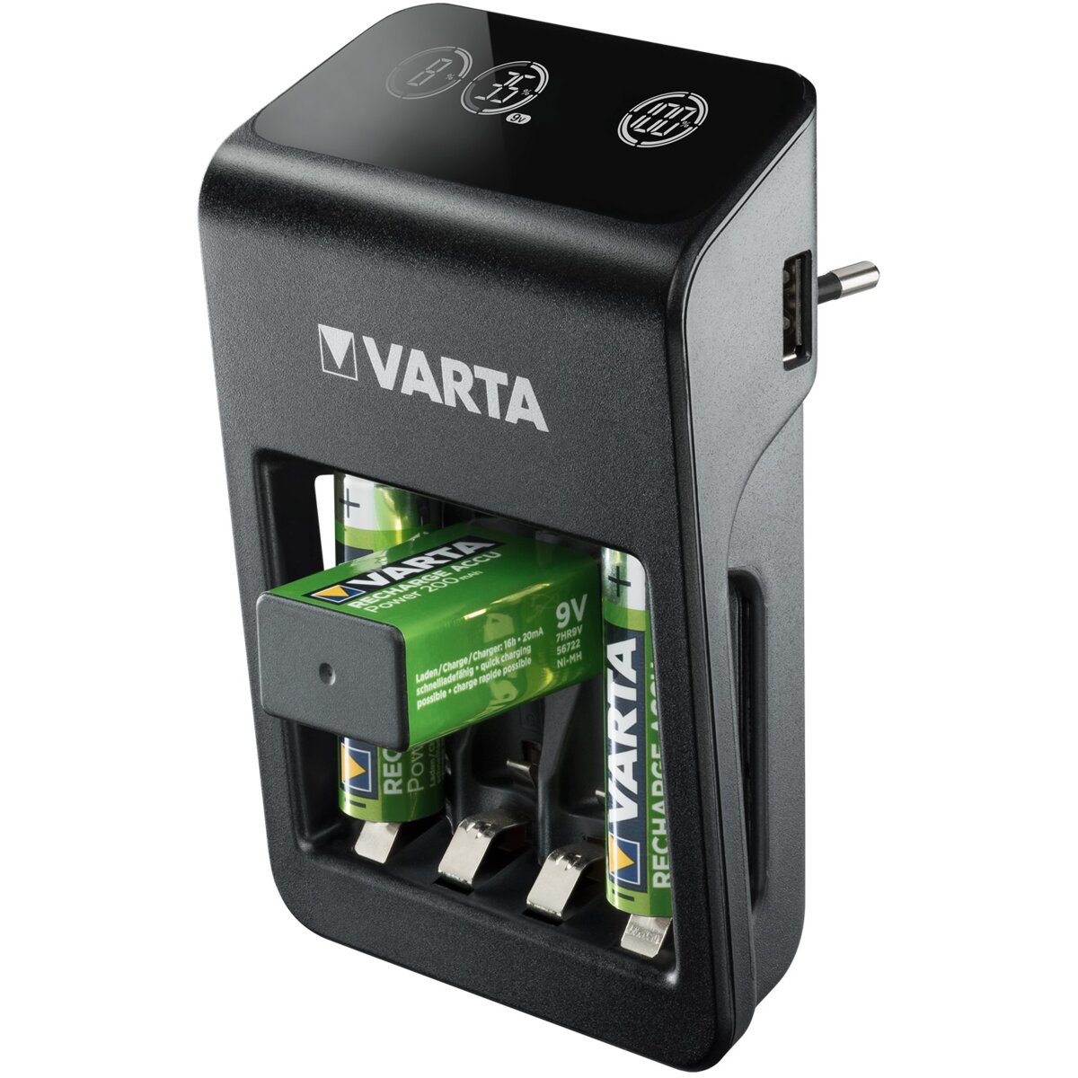Varta Akku-Ladegerät LCD Multi Charger 57681, für 8 NiMH Akkus