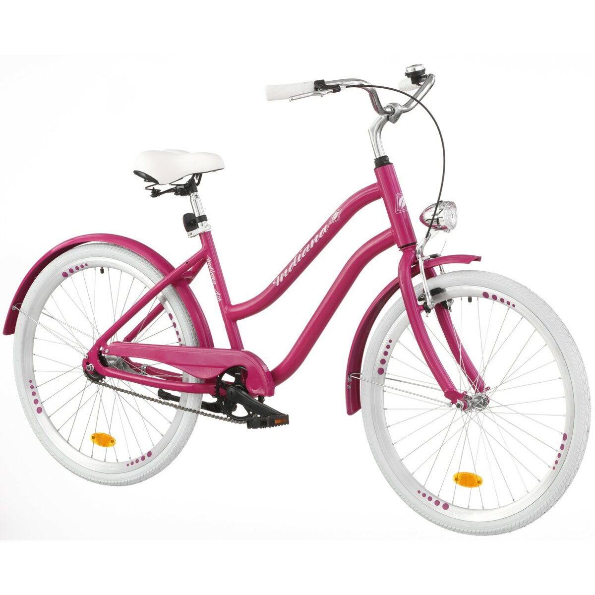 INDIANA XCruiser A1B 26 cali damski Fioletowy Rower miejski ceny i