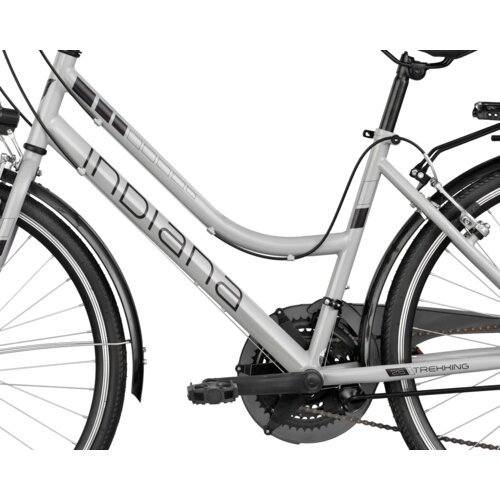INDIANA Trekker D17 26 cali damski Szaroczarny Rower trekkingowy ceny i opinie w Media Expert