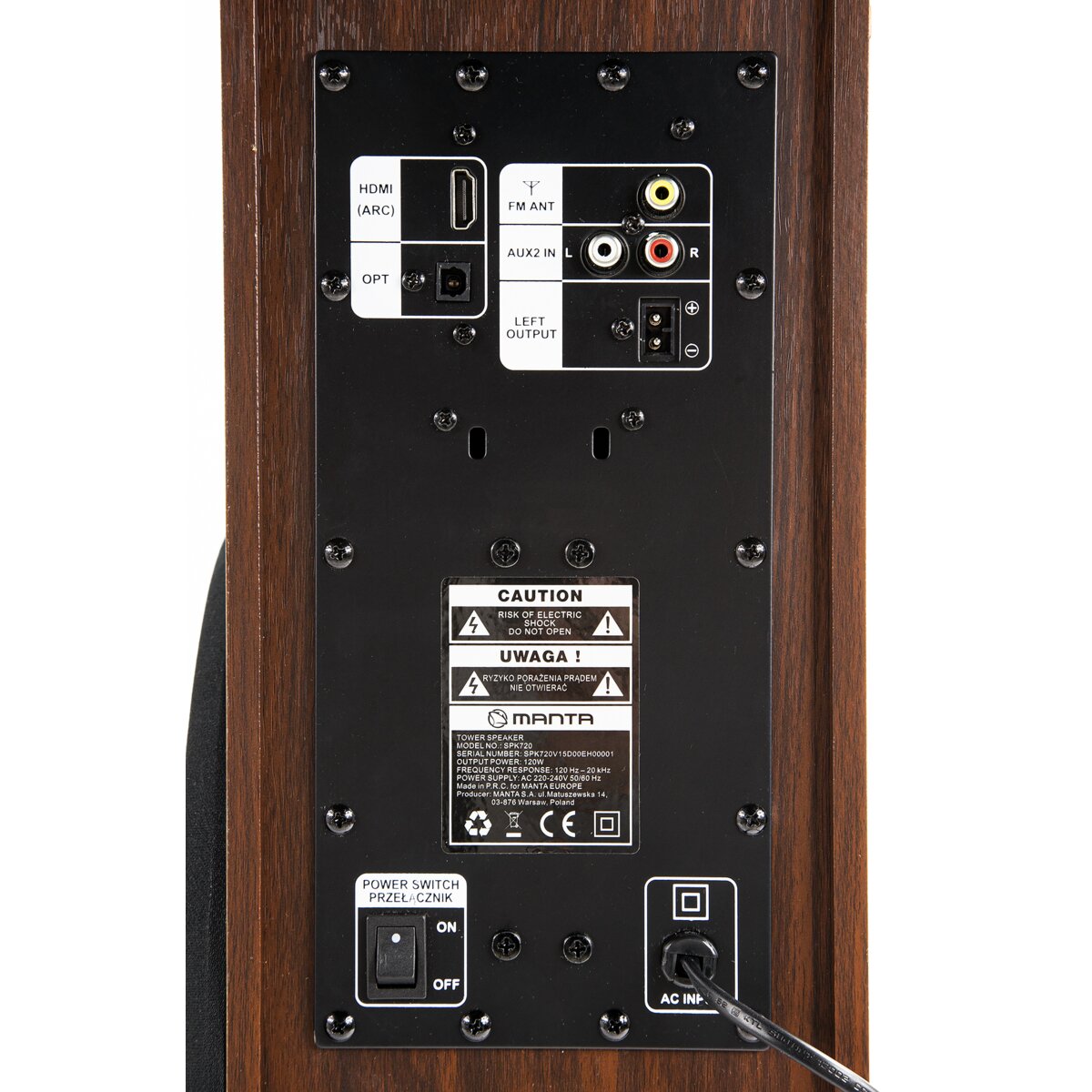 MANTA SPK720 Brązowy (2 szt.) Kolumna głośnikowa ceny i opinie w