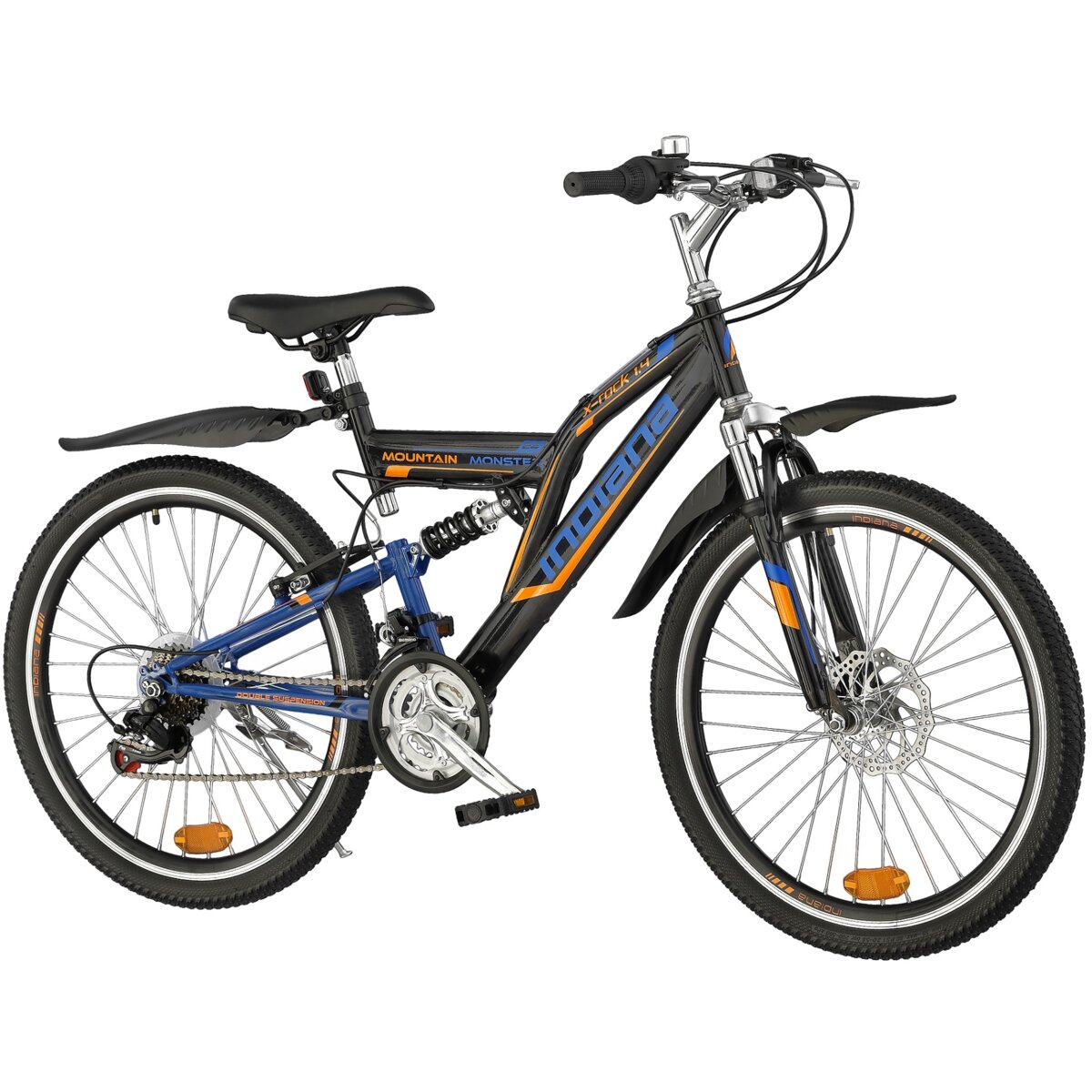 INDIANA X-Rock 1.4 Czarno-niebieski Rower - ceny i opinie w Media Expert