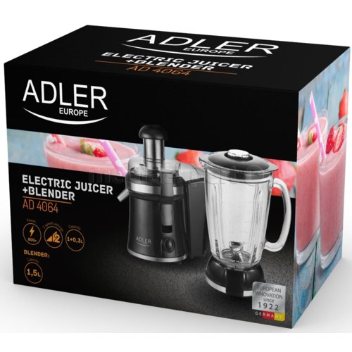 ADLER AD 4064 Czarny Sokowirówka i blender ceny i opinie w Sokowirówka + Blender 2 w 1 ADLER AD 4064 |