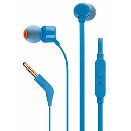 Słuchawki dokanałowe JBL T110 z mikrofonem (niebieskie