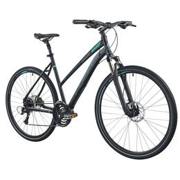 Rower crossowy INDIANA X-Cross 3.0 D21 damski Czarno-turkusowy