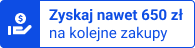 emblemat z niebieskim napisem zyskaj nawet 650 zł na kolejne zakupy