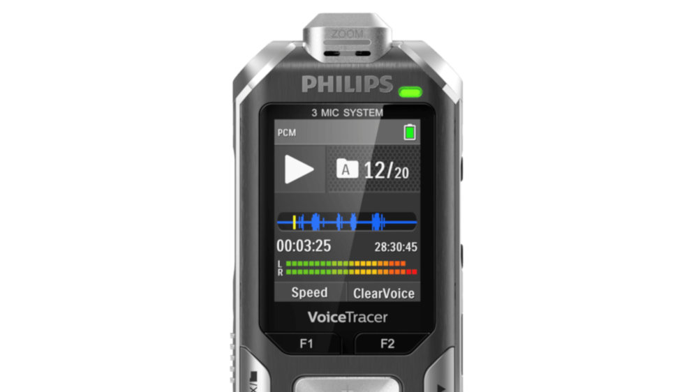 Dyktafon PHILIPS DVT6000 - Wyświetlacz