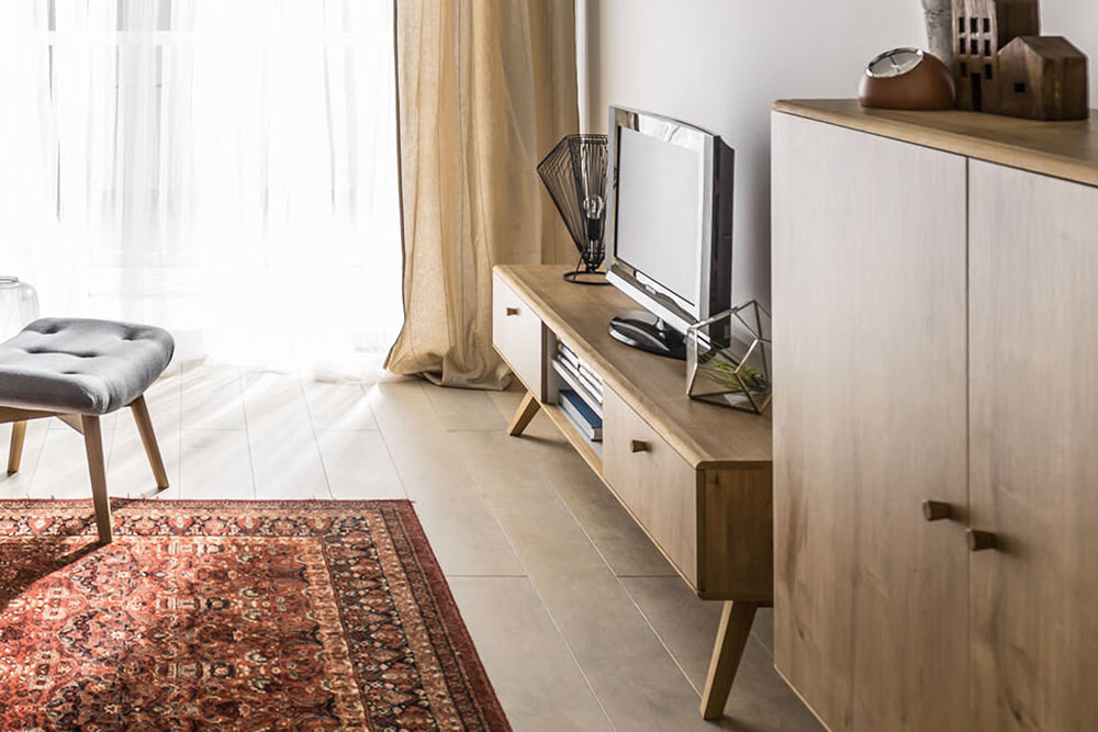 Szafka RTV VOX Nature Dąb wygląd aranżacja