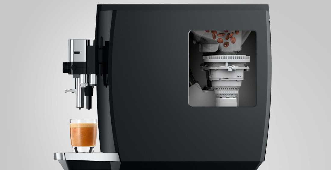 Ekspres JURA E8 Piano Black (EC) Funkcja ExtraShot kawa mleczna porcja