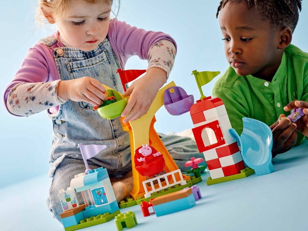 LEGO 10453 DUPLO Peppa Pig Wesołe miasteczko umiejętności sortowania kolorów i logicznego myślenia 