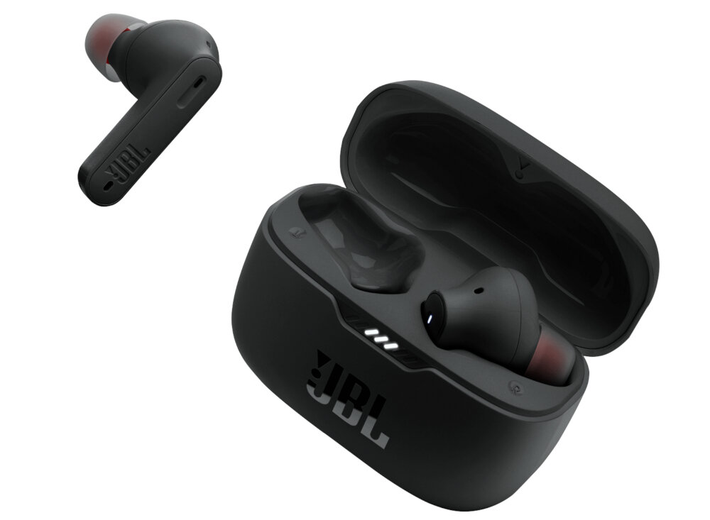 Słuchawki dokanałowe JBL Tune 235 komfort wygoda mikrofony rozmowy zakłócenia