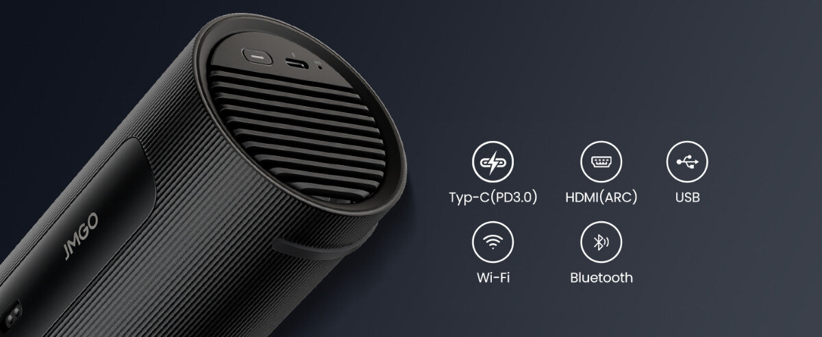 Projektor JMGO Picoflix - Wszechstronność połączeń