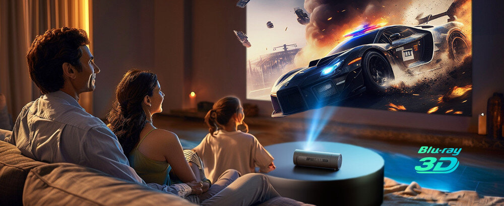 Projektor JMGO Picoflix - Zanurz się w trzecim wymiarze, Blu-ray