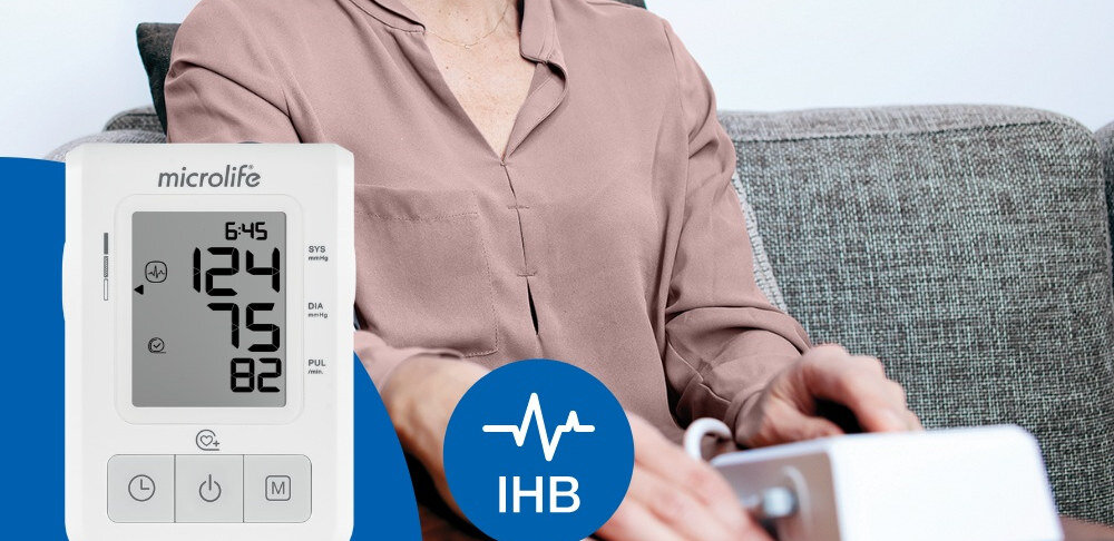 Ciśnieniomierz MICROLIFE BP B2 Basic Komfortowa kontrola ciśnienia szybki i wygodny pomiar wymiary waga poręczny i łatwy w przechowywaniu Technologia IHB