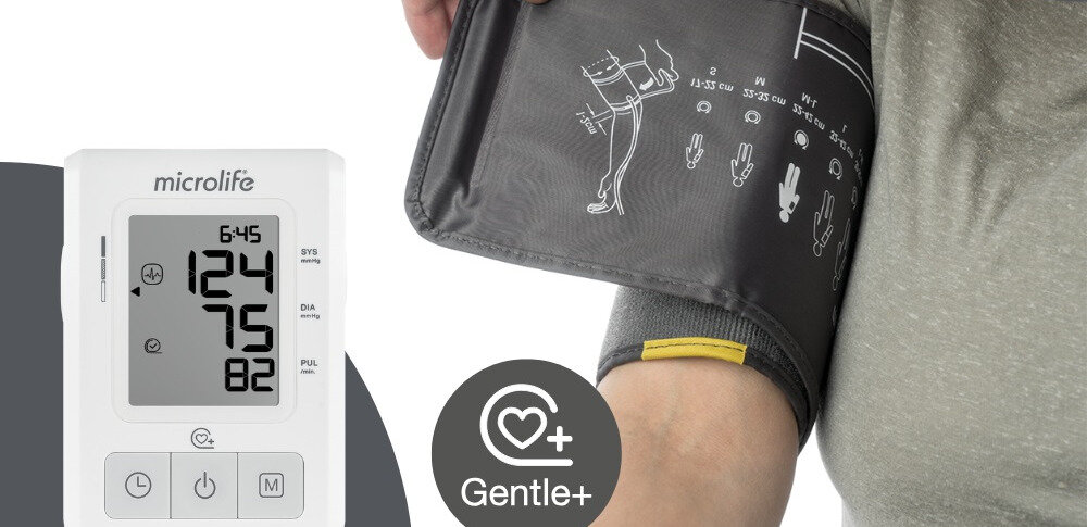 Ciśnieniomierz MICROLIFE BP B2 Basic Dopasowanie dla każdego uniwersalny mankiet zakres Funkcja kontroli dopasowania mankietu zapisuje 30 ostatnich pomiarów łatwe śledzenie zmian klasyfikacja WHO