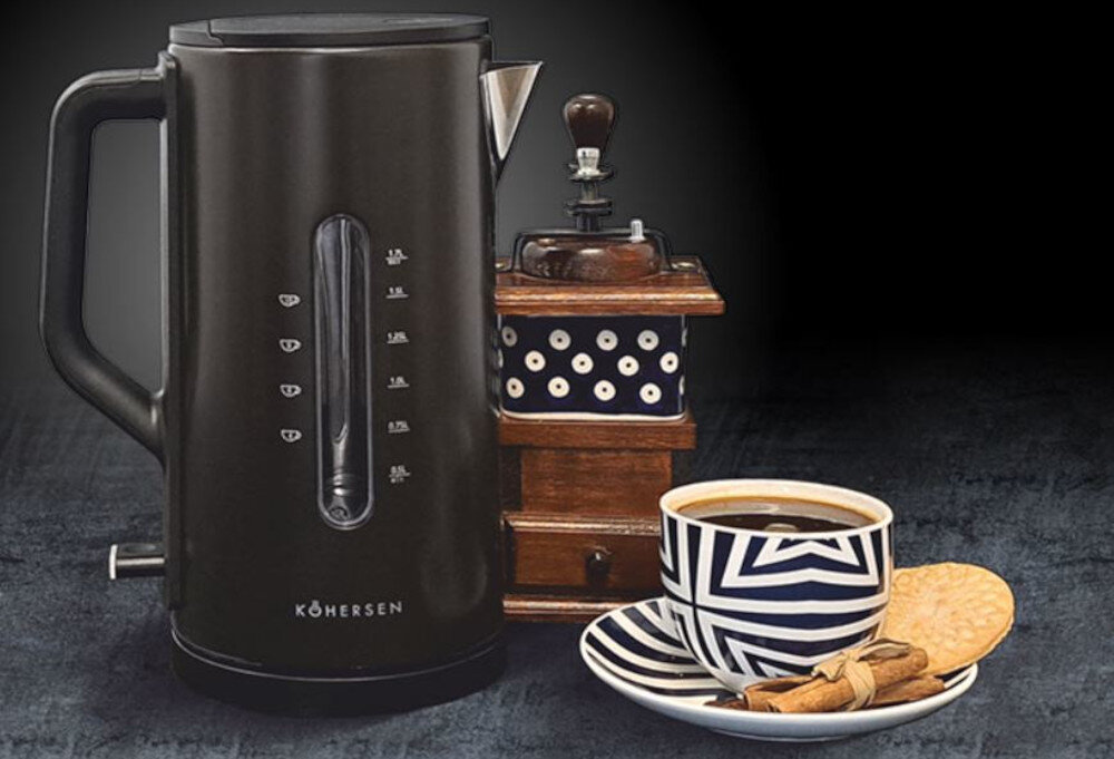 Czajnik KOHERSEN Modern Matt A451 wygoda bezpieczne uzytkownie wykonanie wysoka jakosc moduł 2-stopniowego otwierania pokrywy strefy Cool Touch