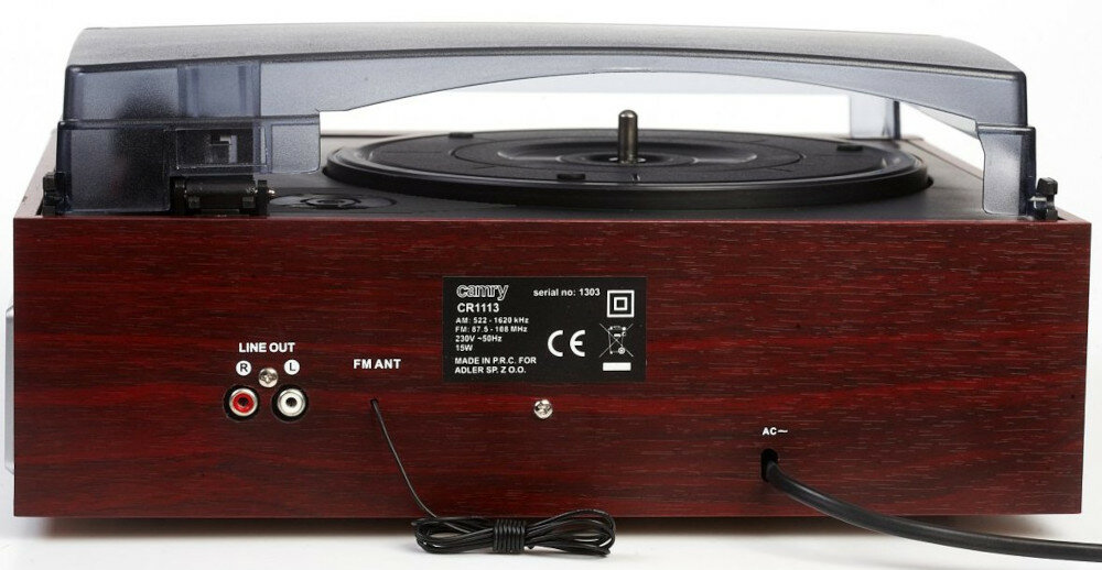 Gramofon CAMRY CR 1113 - parametry fizyczne