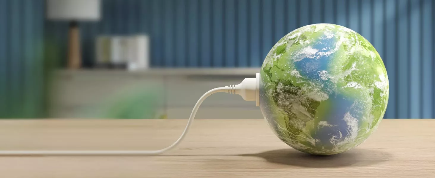 Symbolicznie pokazane niskie zużycie energii