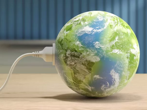 Symbolicznie pokazane niskie zużycie energii