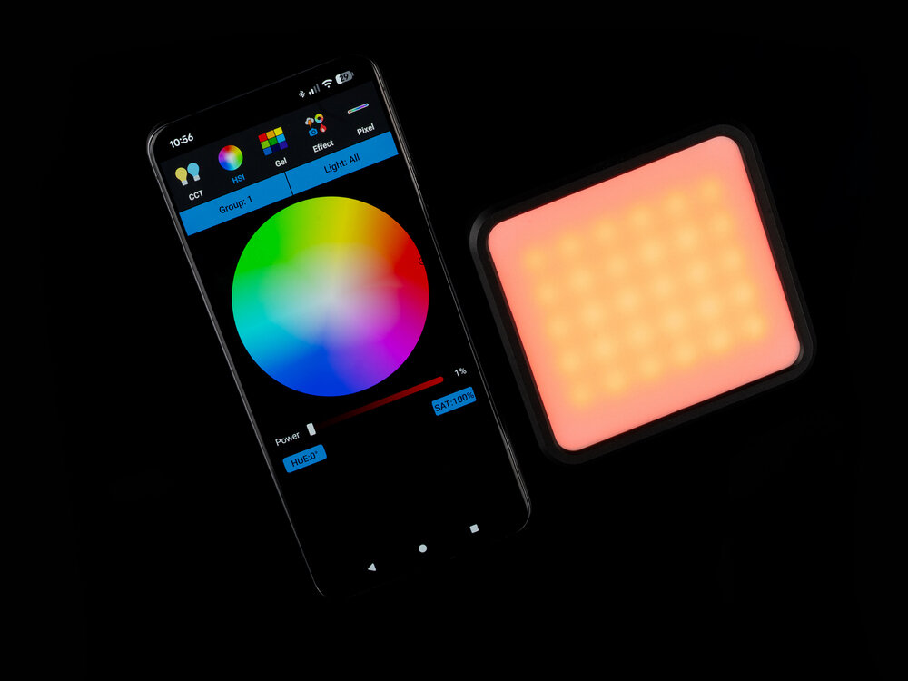 Quadralite T6 RGB LED Light sterowanie aplikacja Quadralite Light Controller Bluetooth