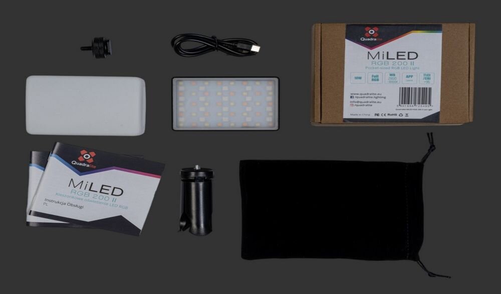 Quadralite MiLED RGB 200 II zestaw