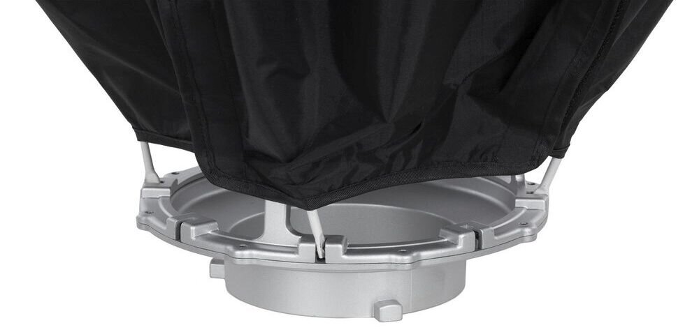 Quadralite Flex 60x60 uniwersalne mocowanie Bowens z obrotem 360 stopni kadr na mocowanie 