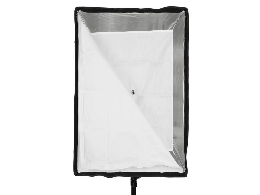 Quadralite Flex 60x90 podwojny dyfuzor i srebrne wnetrze softboxa wnętrze czaszy 