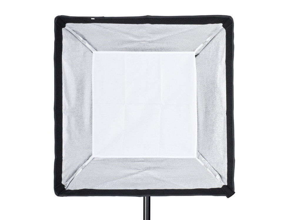 Quadralite Softbox 60x60 podwojny dyfuzor i srebrne wnetrze poszycia wnętrze z dyfuzorem 
