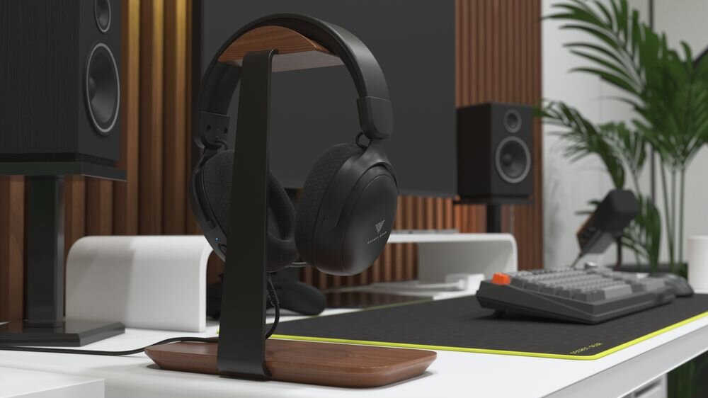 Słuchawki SECRET GEAR Spik SX3 dźwięk przestrzenny 7.1 pasmo 20-20000 Hz gaming, słuchawki zawieszone na stojaku na biurku