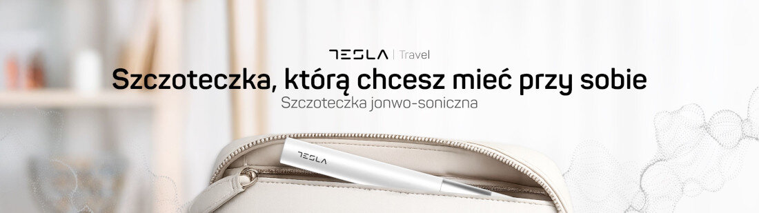 Szczoteczka soniczna TESLA Travel Perłowa biel  zdjęcie lifestyle Zadbaj o swoje uzębienie