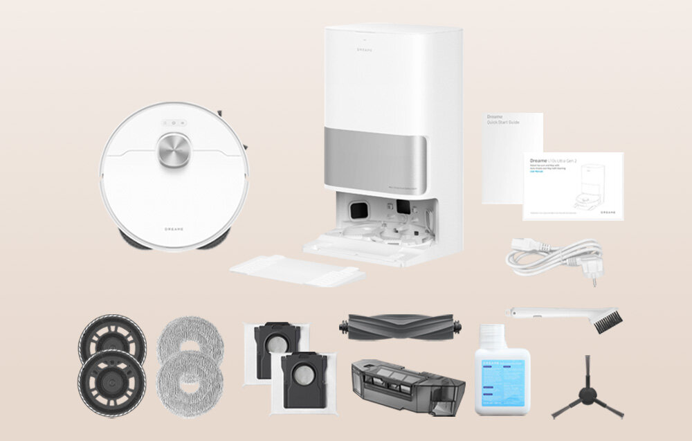 Robot sprzątający DREAME L10S Ultra Gen 2 zestaw akcesoria komplet wyposazenie