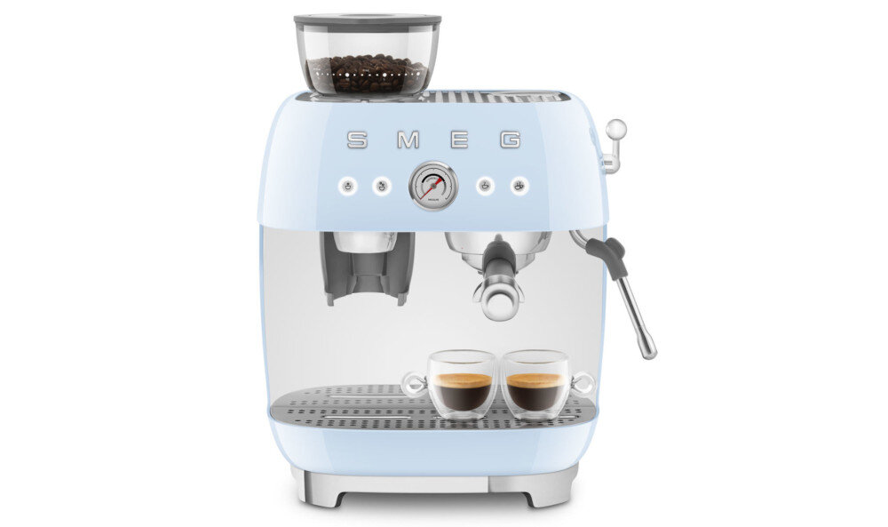 EKSPRES SMEG EGF03PBEU smak aromat mielona kawa wbudowany młynek świeża kawa espresso kawiarnia