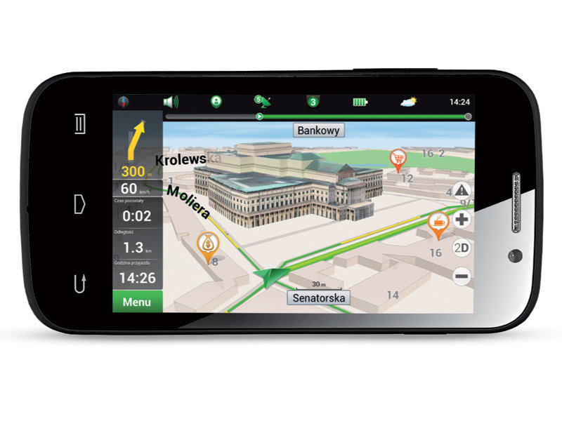 Smartfon TRACER Oxygen GS3 gps wifi radio