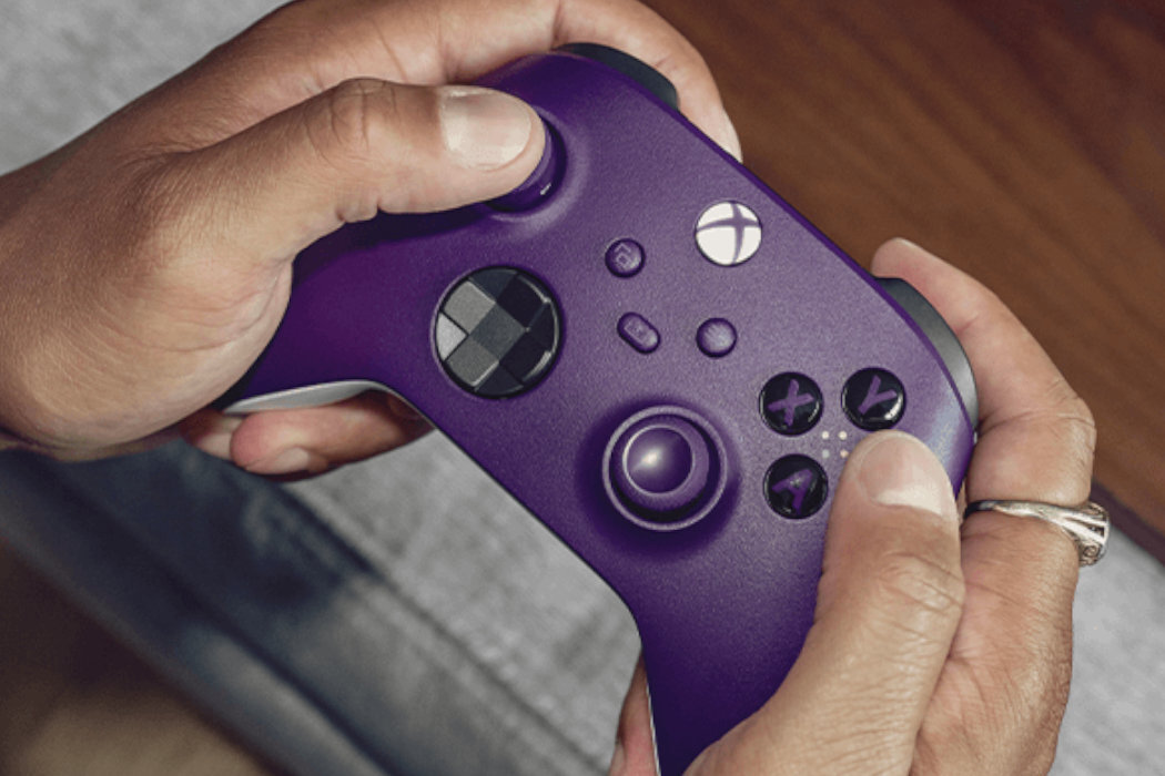 Kontroler MICROSOFT XBOX Series X Astral Purple baterie USB-C hybrydowy kierunkowy tekstura połączenie