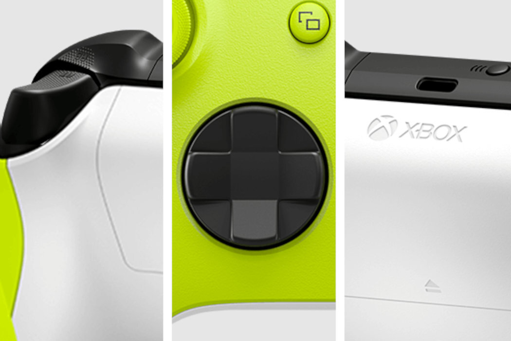 Kontroler MICROSOFT XBOX Series X Elektryzująca zieleń gniazdo akcesoria aplikacja mapowanie dźwięk