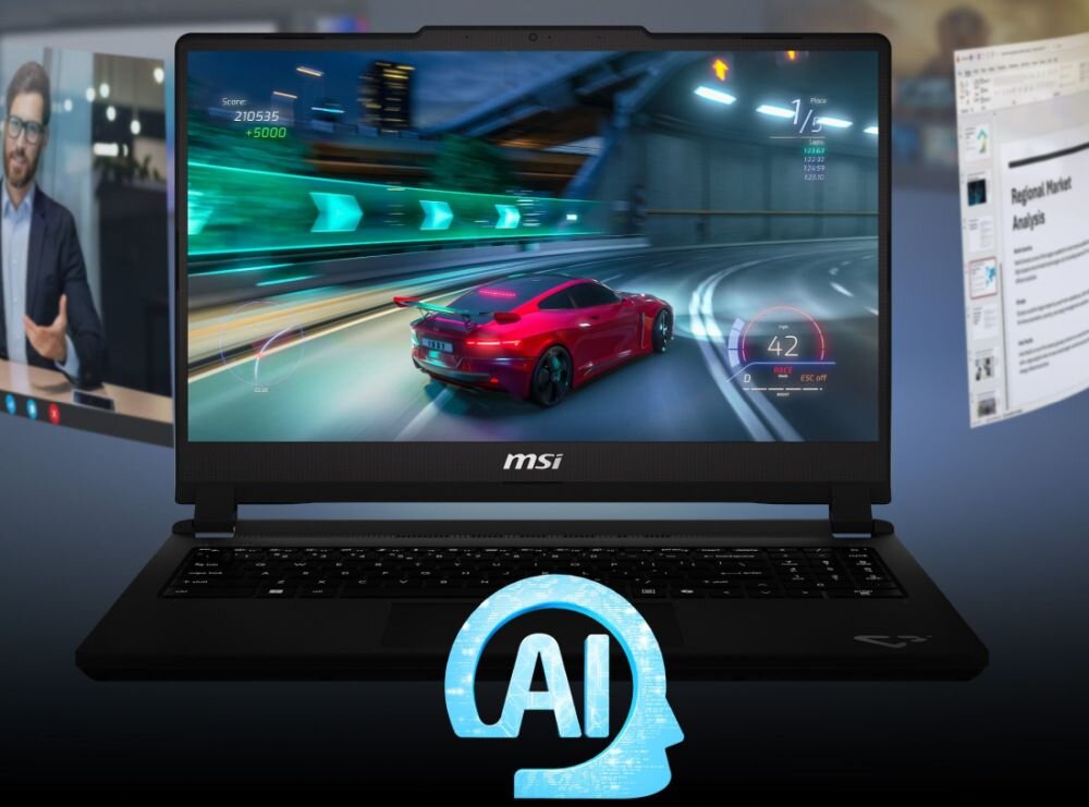 Grafika MSI OverBoost w laptopie MSI Raider A18 HX AI, 260 W mocy łącznej, Dynamic Boost 2.0, MSI Center