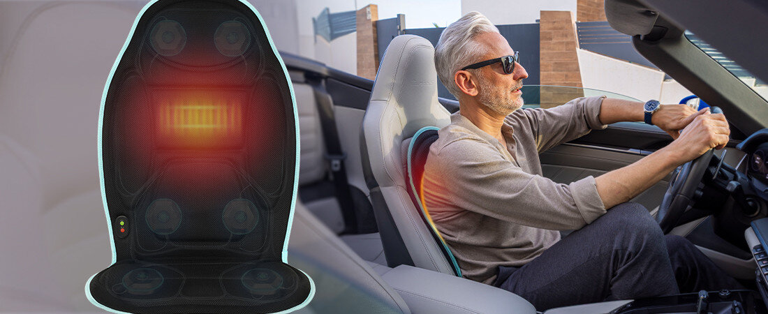 Mata masująca MEDIVON Cosy Mesh Go Funkcja podgrzewania system grzania  rozluźnić napięte mięśnie i wspiera krążenie krwi bezpieczeństwo użytkowania Wbudowany timer automatycznie wyłącza