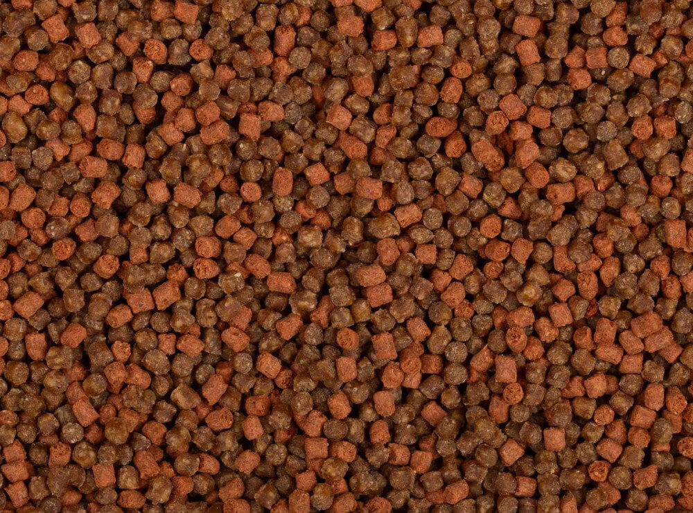 Pellet BAITNOW Freaky Shrimp 2 mm (800 g) rozsypany widoczna teksturą