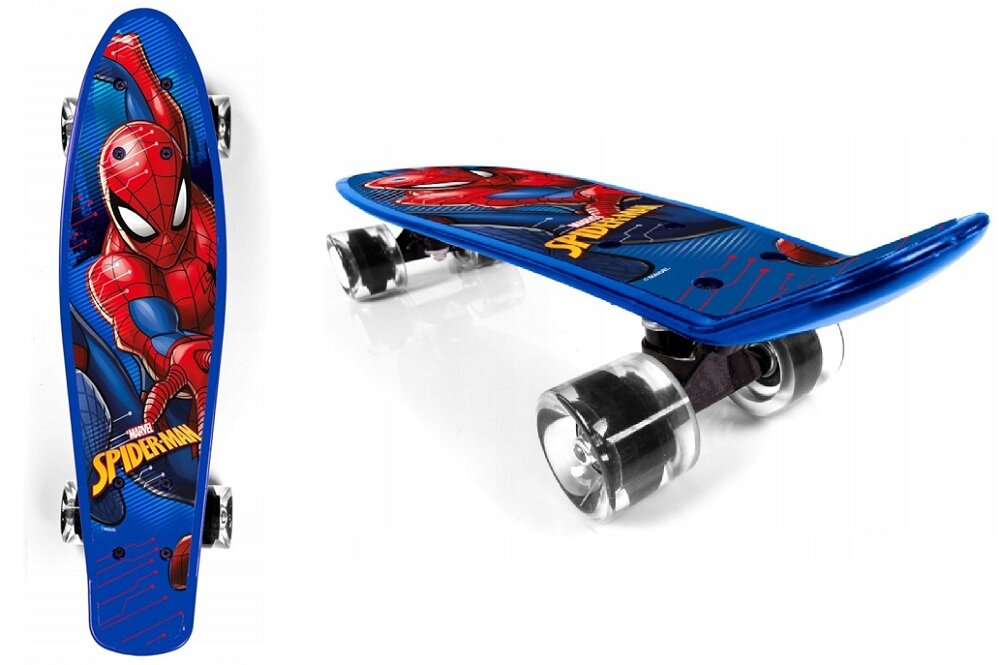Deskorolka MARVEL Spider Man 9939 do wykonywania podstawowych trików do jazdy po utwardzonej nawierzchni