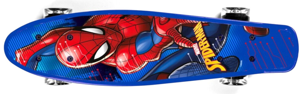 Deskorolka MARVEL Spider Man 9939 z rodzaju fiszki z wysokiej jakości komponentów deck z wysokiej jakości materiału PP kratowana faktura nawierzchni