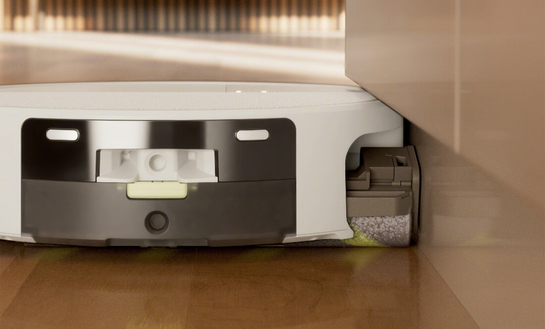 robot sprzątający IROBOT Roomba Max 705 Combo Biały Dokładność przy krawędziach Technologia PerfectEdge® w stronę narożników i ścian szczotki boczne równomiernie czyste powierzchnie