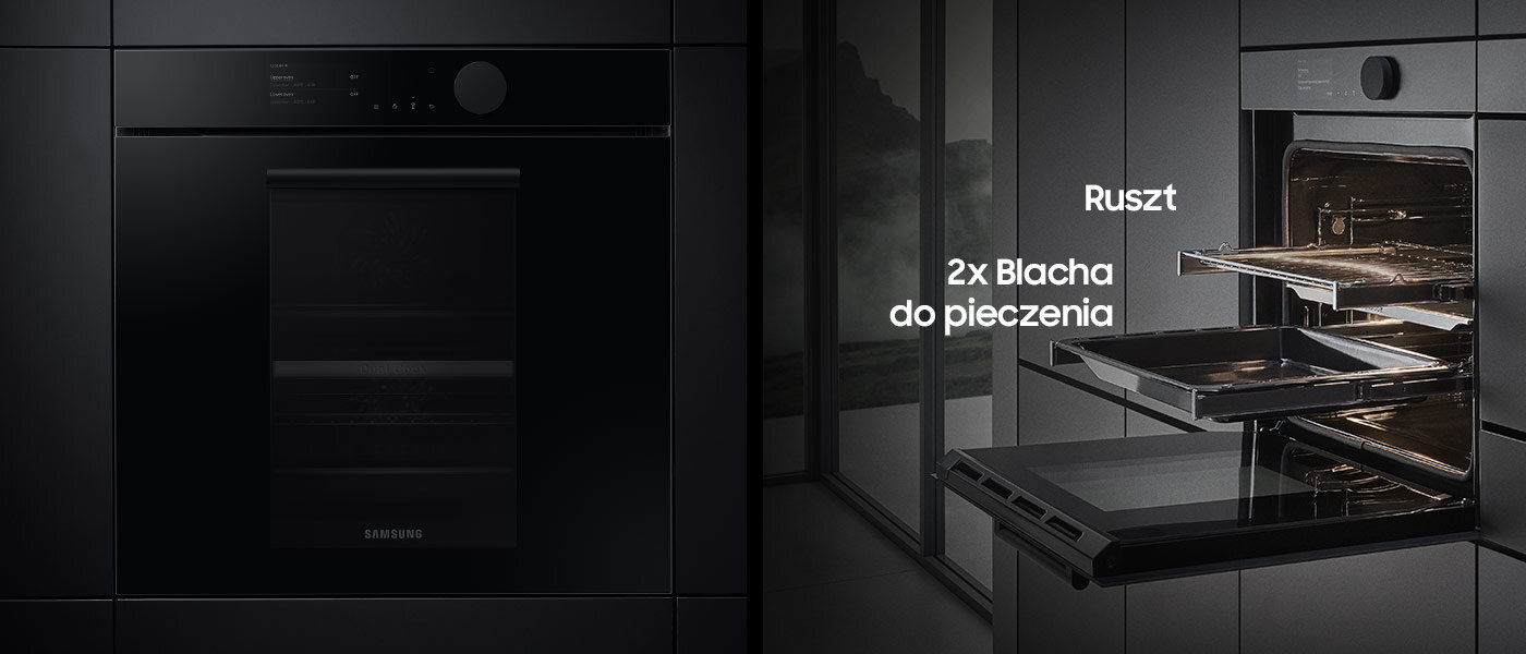 Zestaw zawiera elementy, takie jak: 2 x blacha do pieczenia oraz ruszt Zestaw zawiera elementy, takie jak: 2 x blacha do pieczenia oraz ruszt