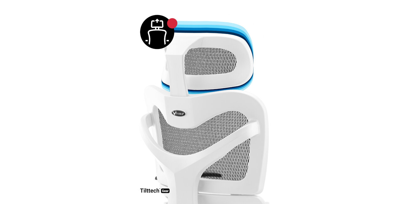 Fotel DIABLO CHAIRS V-COMMANDER BIALO-CZARNY regulacja oparcie siedzisko blokada stopnie