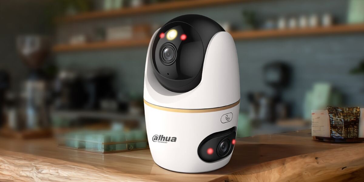 Kamera DAHUA H5D-5F Dual Wewnętrzna, Wi-Fi / LAN, Kamera obrotowa, AI, ludzie, zwierzęta, powiadomienia, Kamera Dahua H5D-5F w kuchni, aktywny alarm świetlny, tryb nocny.