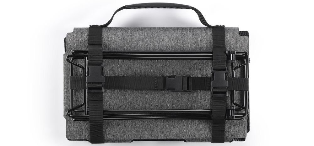 PANEL FOTOWOLTAICZNY DJI POWER 100W, zasilanie, stacje, adaptery, obwód, na białym tle etui ochronne do panelu fotowoltaicznego od tylnej strony