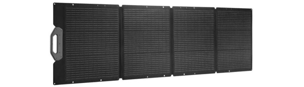 Panel fotowoltaiczny DJI POWER 200W, moc, sieć, współpracuje, modele, na białym tle panel fotowoltaiczny frontem lewo skos