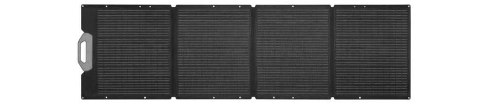 Panel fotowoltaiczny DJI POWER 200W, akcesoria, kabel, jednostki, adapter, na białym tle panel fotowoltaiczny frontem na wprost